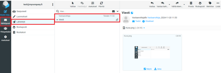 Voit katsoa lähetettyjä viestejä lähetetyt kansiosta. Voit katsoa lähetettyjä viestejä lähetetyt kansiosta.