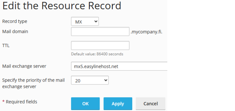 With MX records you can define mail servers which receive mail dedicated to a certain address. With MX records you can define mail servers which receive mail dedicated to a certain address.